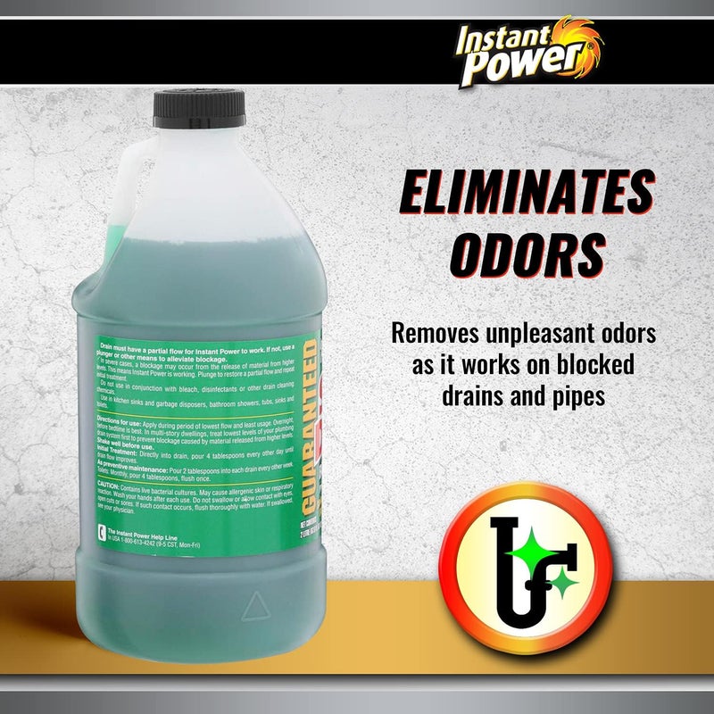 Instant Power 1907 Slow Drain Build Up Remover, 2 Liter - Effective Drain Cleaner - Image 4